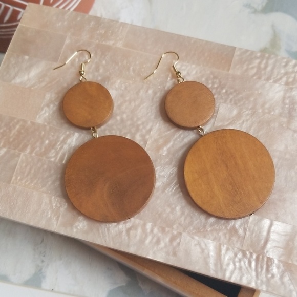 Jewelry - Reserved Wooden Boho Earrings Festival Natural
